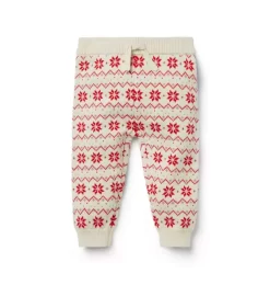Baby Snowflake Fair Isle Pant Cream And Sugar Snowflake Fair Isle