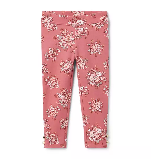 Floral Button Cuff Ponte Pant Mauvewood Floral 1 Floral Button Cuff Ponte Pant Mauvewood Floral