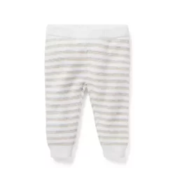 Baby Striped Sweater Pant Fluffy Bunny Heather Stripe