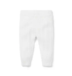 Baby Cable Knit Sweater Pant Jet Ivory