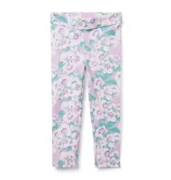 Floral Ponte Pant Lavender Floral