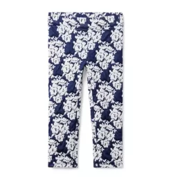 Floral Jacquard Pant Merchant Marine Floral
