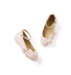 Flower Ballet Flat Peachskin