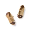 Suede Bridle Bit Ballet Flat Tan