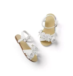 Flower Sandal White