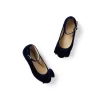Velvet Bow Ballet Flat Dark Marine