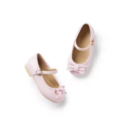 Patent Bow Ballet Flat Cotton Candy Pink