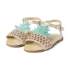 Metallic Pineapple Sandal Gold