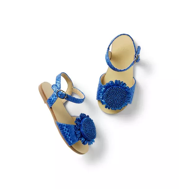 Woven Flower Sandal Dark Blue 1 Woven Flower Sandal Dark Blue