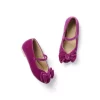 Velvet Bow Ballet Flat Burgundy