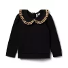 Leopard Collar Sweatshirt JJ Black