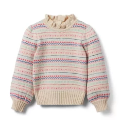 The Forever Fair Isle Sweater Fluffy Bunny Fair Isle
