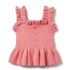 Peplum Ruffle Sweater Top Sashimi