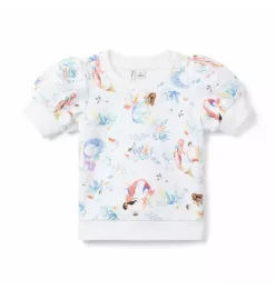 Disney The Little Mermaid Sweatshirt White Mermaid Print