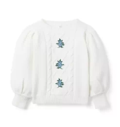 The Garden Lane Sweater White