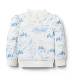 Disney Frozen Toile Sweatshirt Cream And Sugar Frozen Toile