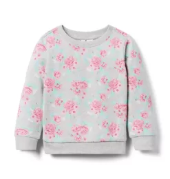 Floral French Terry Sweatshirt Stormy Heather Floral