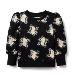 Floral French Terry Sweatshirt JJ Black Floral