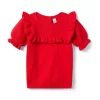 The Puff Sleeve Sweater Top True Red