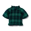 The Tartan Holiday Smocked Top Ferry Green Tartan