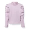 Ribbed Puff Sleeve Top Lavender