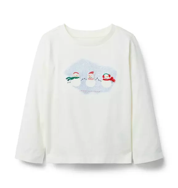 Snowman Friends Tee Cream 1 Snowman Friends Tee Cream