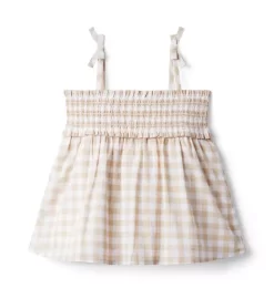 The Leilani Gingham Smocked Top Nomad Gingham