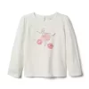 Ballerina Flower Tee Jet Ivory