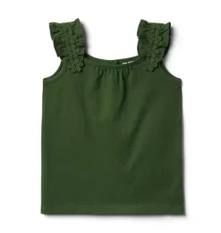 Ruffle Strap Top Creeping Ivy