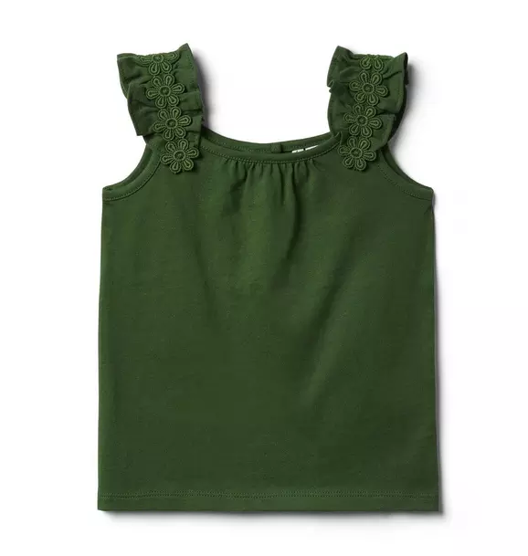 Ruffle Strap Top Creeping Ivy 1 Ruffle Strap Top Creeping Ivy