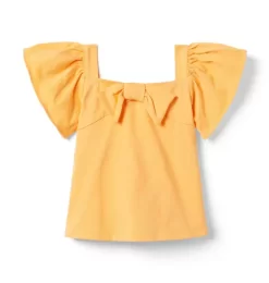 The Flutter Sleeve Top Apricot