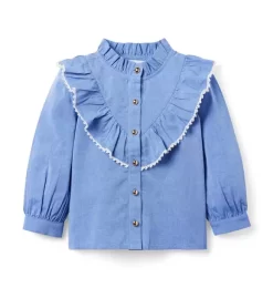 The Equestrian Show Top Oxford Blue