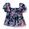 Floral Puff Sleeve Top Merchant Marine Floral