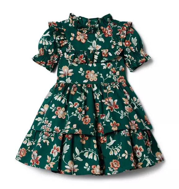 Floral Ruffle Dress Enchanted Forest Floral 1 Floral Ruffle Dress Enchanted Forest Floral