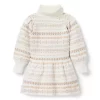 Fair Isle Sweater Dress Ivory Fair Isle