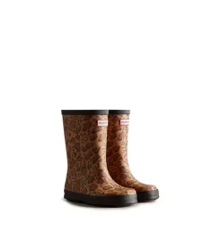 Hunter Original Kids First Classic Leopard Rain Boot Tawny Leopard