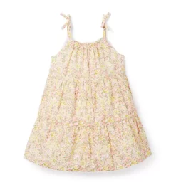 The Wanderer Sundress Peach Amber Floral