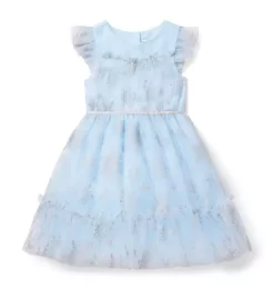 Disney Frozen Snowflake Dress Ice Blue Snowflake