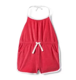 Halter Terry Romper Bitten Berry