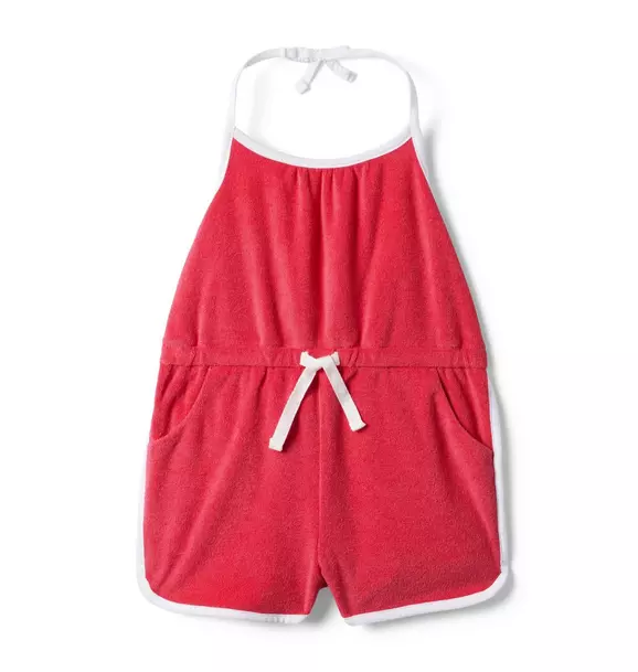 Halter Terry Romper Bitten Berry 1 Halter Terry Romper Bitten Berry