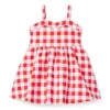 Gingham Ponte Dress Tomato Gingham