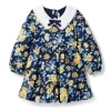 Floral Bow Collar Dress Merchant Marine Floral
