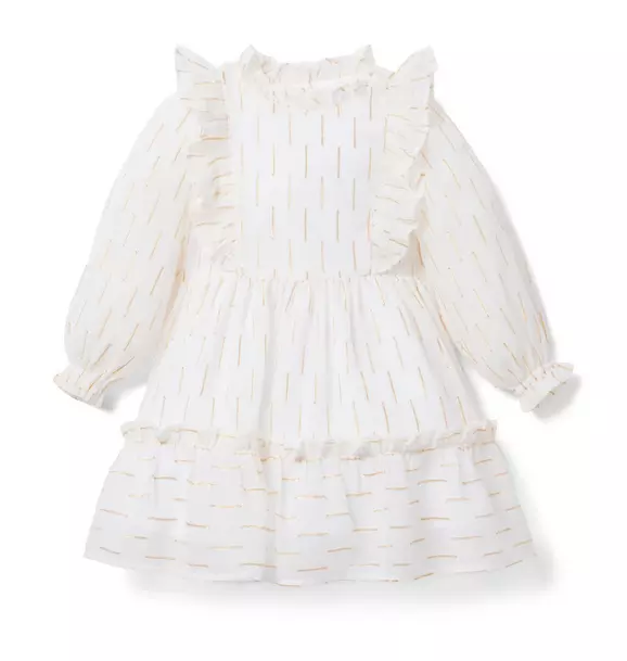 Metallic Clip Stripe Dress Cream And Sugar Stripe 1 Metallic Clip Stripe Dress Cream And Sugar Stripe