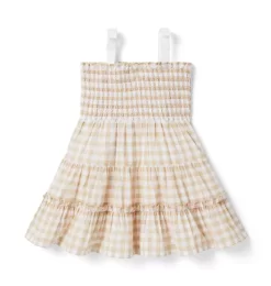The Gingham Smocked Sundress Nomad Gingham