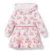 Floral Hooded Fleece Dress Dollface Pink Floral