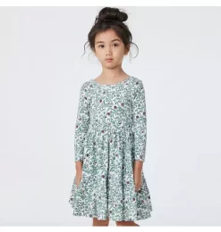 The Everyday 3/4 Sleeve Dress Jet Ivory Floral