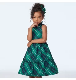 The Tartan Party Dress Ferry Green Tartan