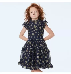 The Sparkle Holiday Dress Dark Marine Floral