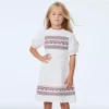 Fair Isle Rose Sweater Dress Ivory Fair Isle Rose