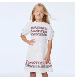 Fair Isle Rose Sweater Dress Ivory Fair Isle Rose